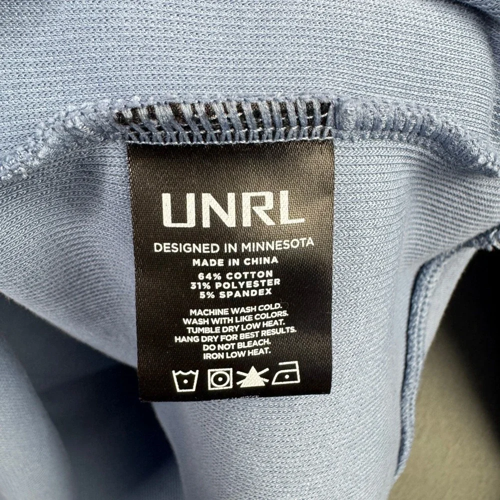 UNRL Lake Darling Alexandria Minnesota Quarter Zip Pullover Blue Mens Medium